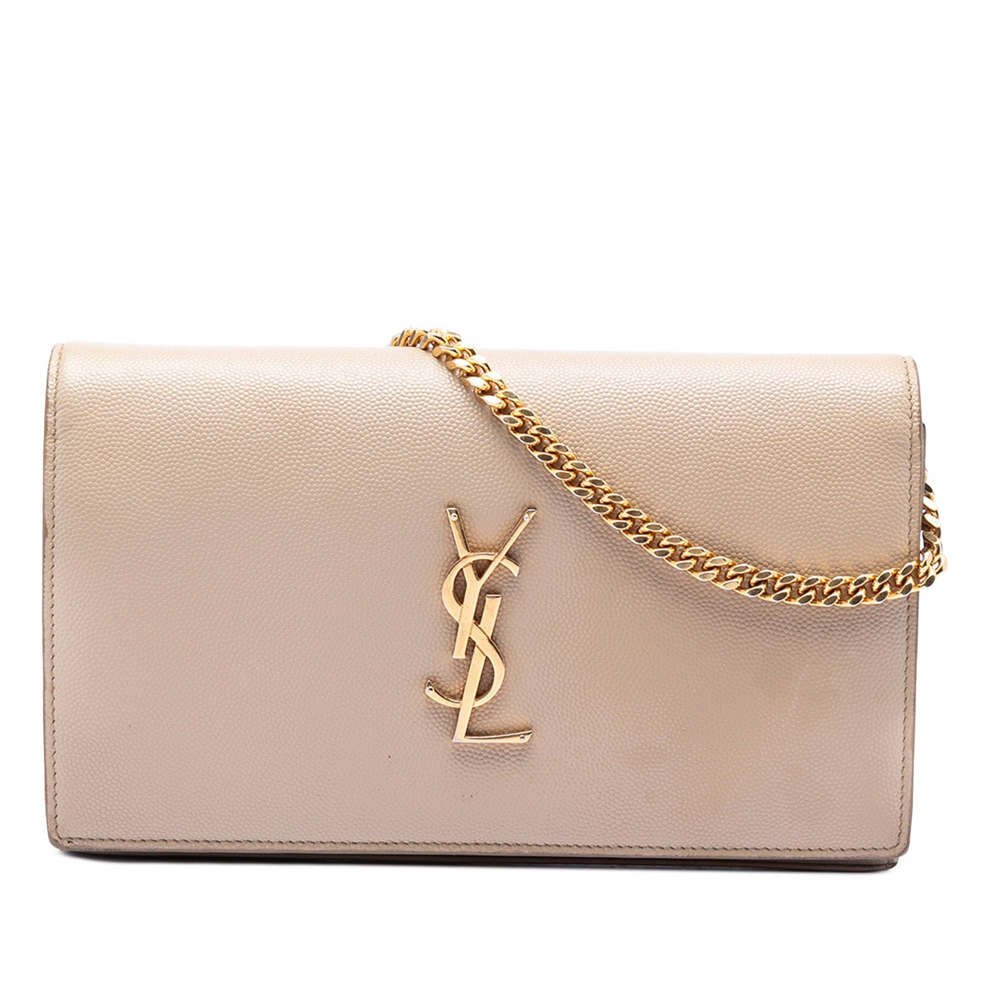 Saint Laurent Paris Grain De Poudre Monogram Kate Wallet On Chain Size ONE SIZE - 1 Thumbnail