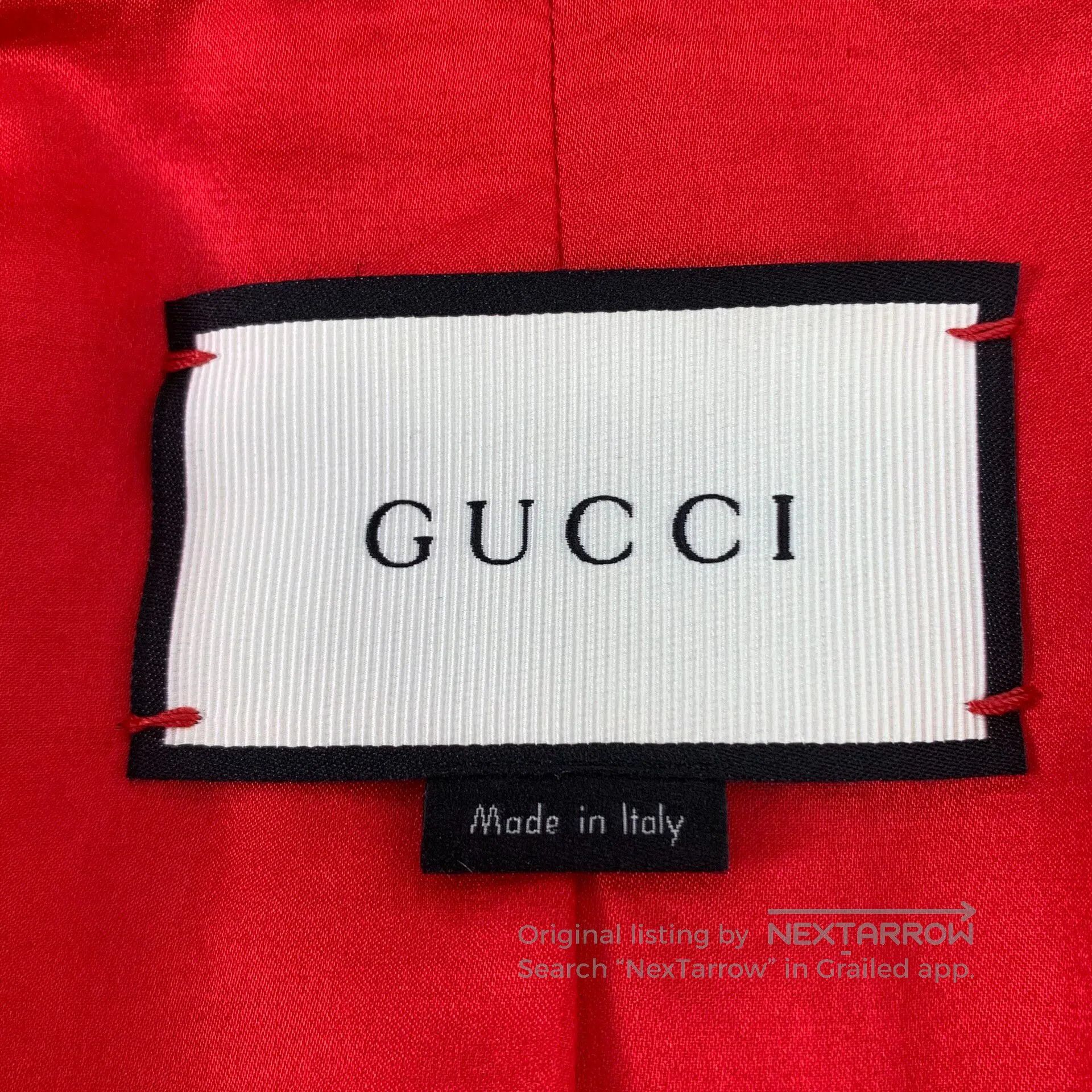 Gucci Guicci Pink Wool Lapel Pearl Button Decorated Coat| Size XS / US 0-2 / IT 36-38 - 7 Thumbnail