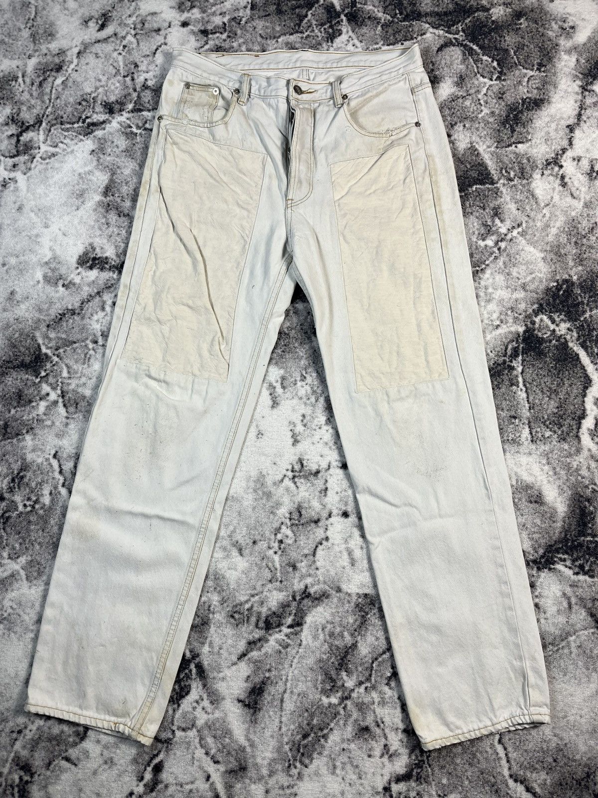 Other Kaserne Zurich Distressed White Jeans Size US 35 - 1 Thumbnail