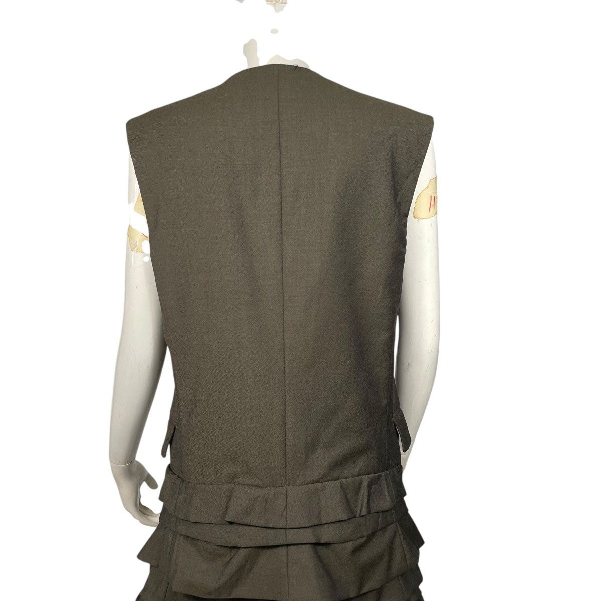 Comme des Garcons Comme Des Garcons AD1994 Sleeveless Frill Hem Wool Dress Size S / US 4 / IT 40 - 9 Thumbnail