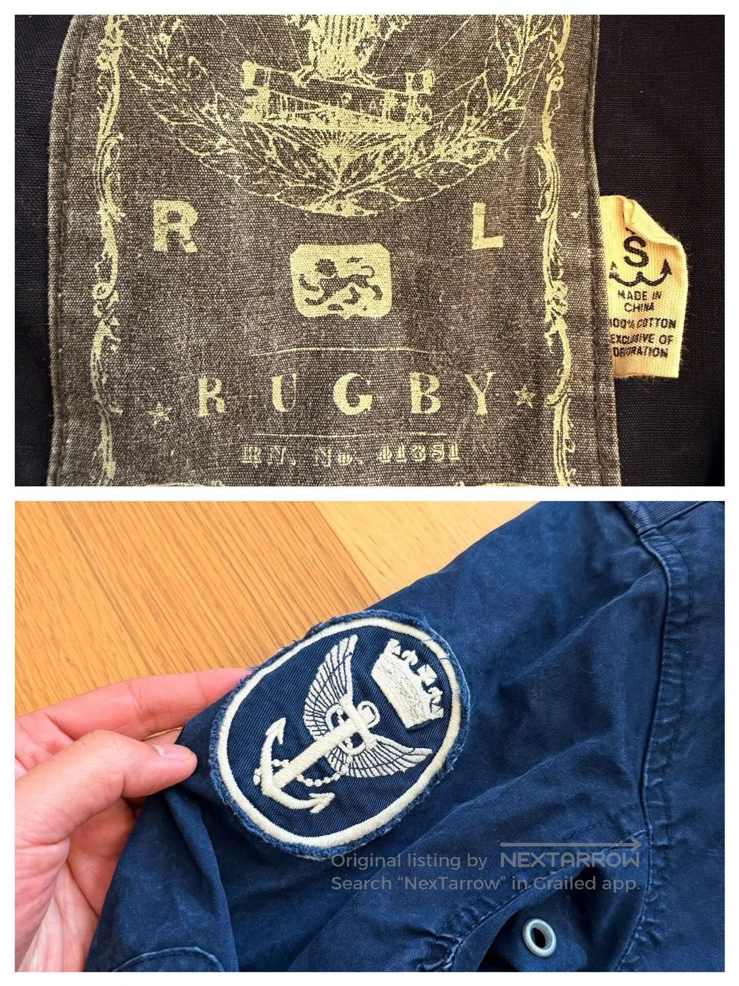 Rugby Ralph Lauren Early Rugby Blue Hooded Jacket. Size US S / EU 44-46 / 1 - 9 Thumbnail