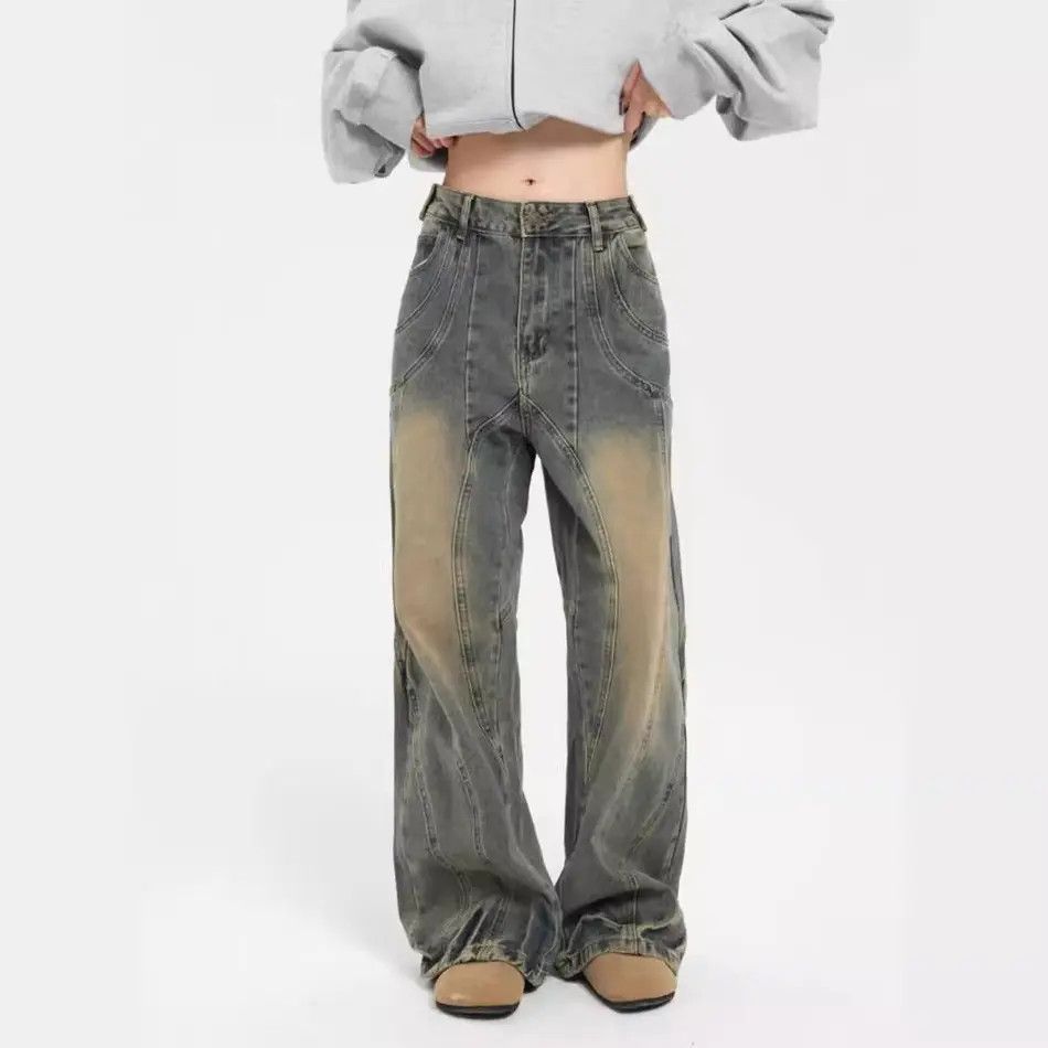 Japanese Brand × Jean Retro loose mud dyed wide leg jeans Size US 32 / EU 48 - 1 Thumbnail