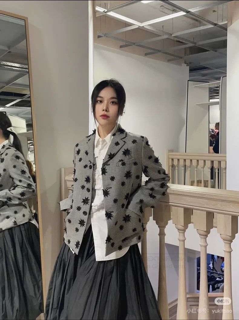 Comme des Garcons Comme Des Garcons Wool tartan three-dimensional floral jac Size M / US 6-8 / IT 42-44 - 8 Thumbnail