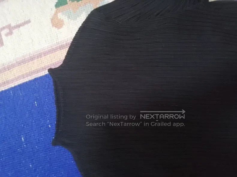 Issey Miyake Issey Miyake Black Stand Collar Top Size M / US 6-8 / IT 42-44 - 2 Thumbnail