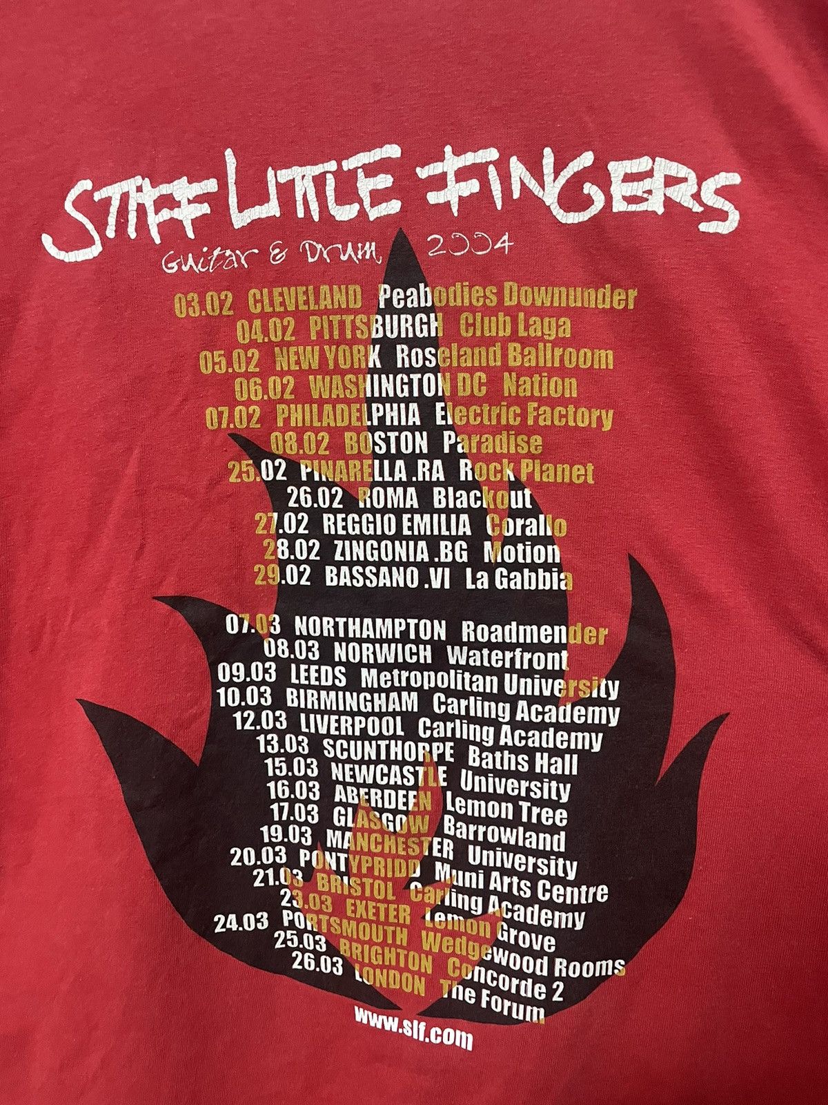 Band Tees Vintage Stiff Litlle Fingers 2004 Tour Tee Size US XL / EU 56 / 4 - 11 Thumbnail