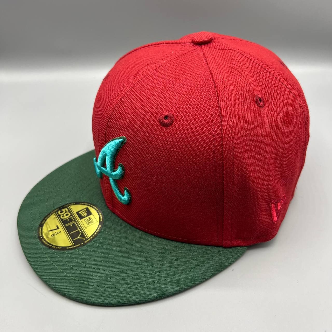 New Era Atlanta Braves Hat Men 7 3/8 59Fifty New Era Fitted Cap New Size ONE SIZE - 4 Thumbnail