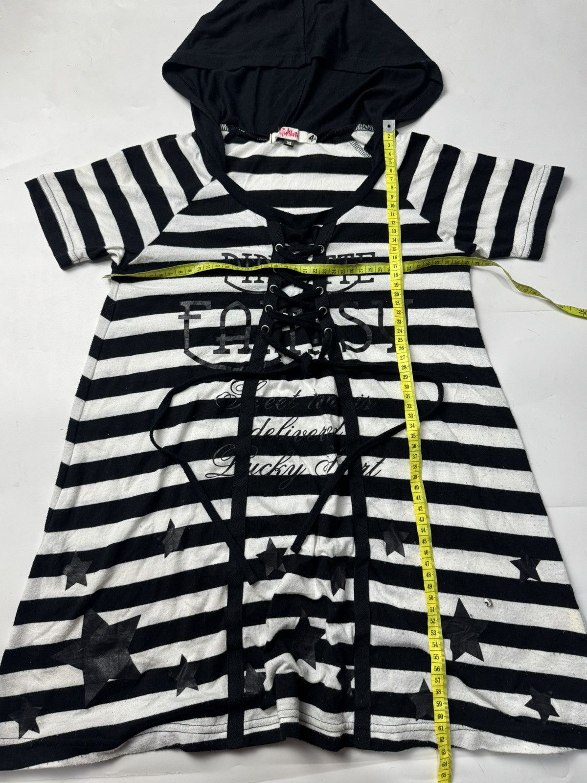 Le Grande Bleu (L.G.B.) Flared Pinklatte Striped Stars Hoodie Tees Japanese Lgb Goa Size US XS / EU 42 / 0 - 5 Thumbnail