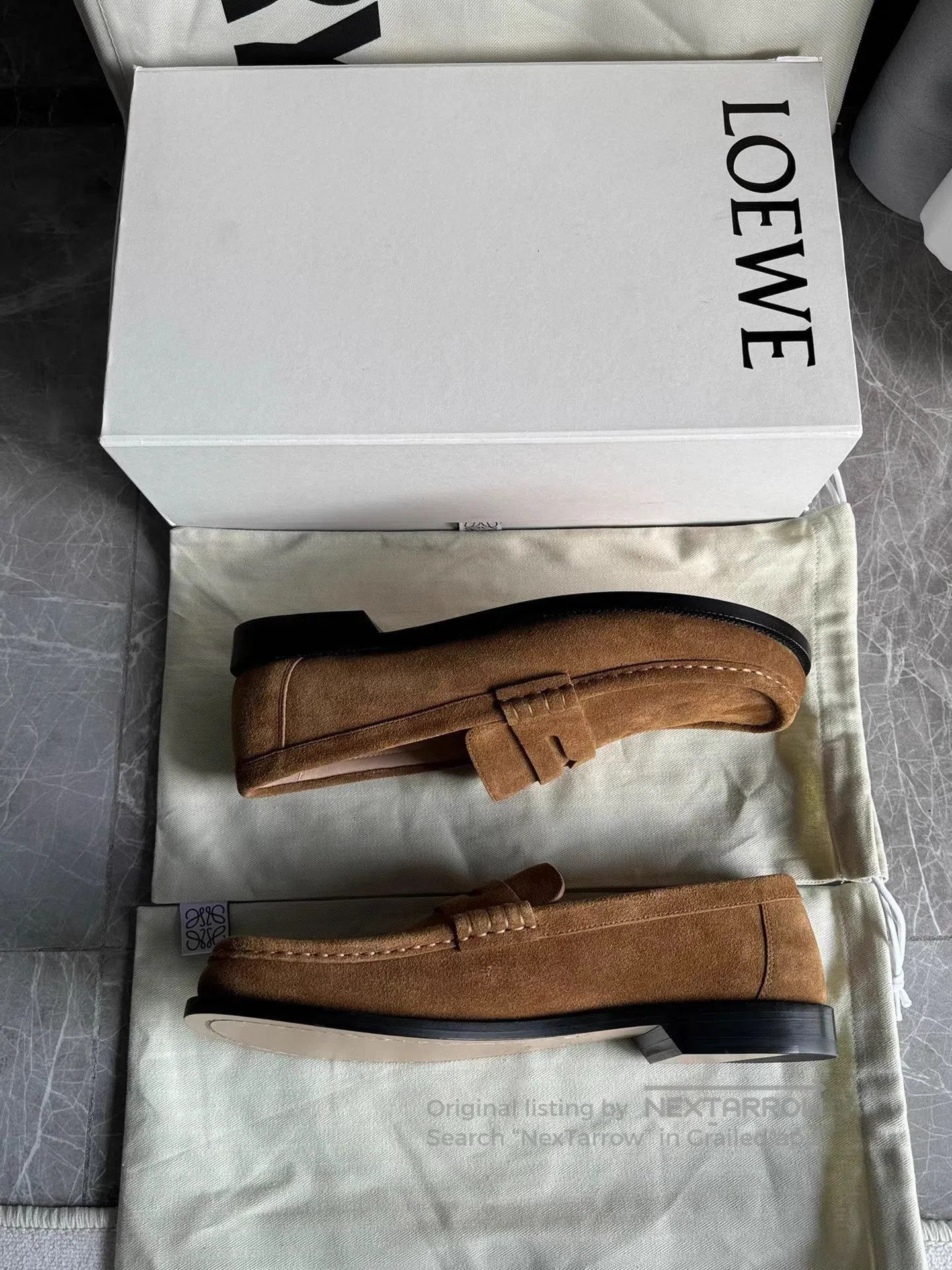 Loewe Brown Suede Loafers . Size US 7 / EU 40 - 7 Thumbnail
