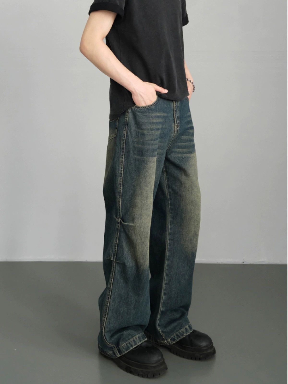 Jean American retro distressed cleanfit flared jeans Size US 32 / EU 48 - 2 Thumbnail