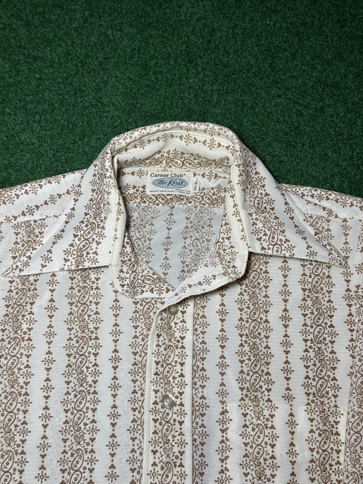 Vintage Vtg 70s Hippie Western Wear Paisley Disco Button Up Shirt Size US M / EU 48-50 / 2 - 2 Thumbnail