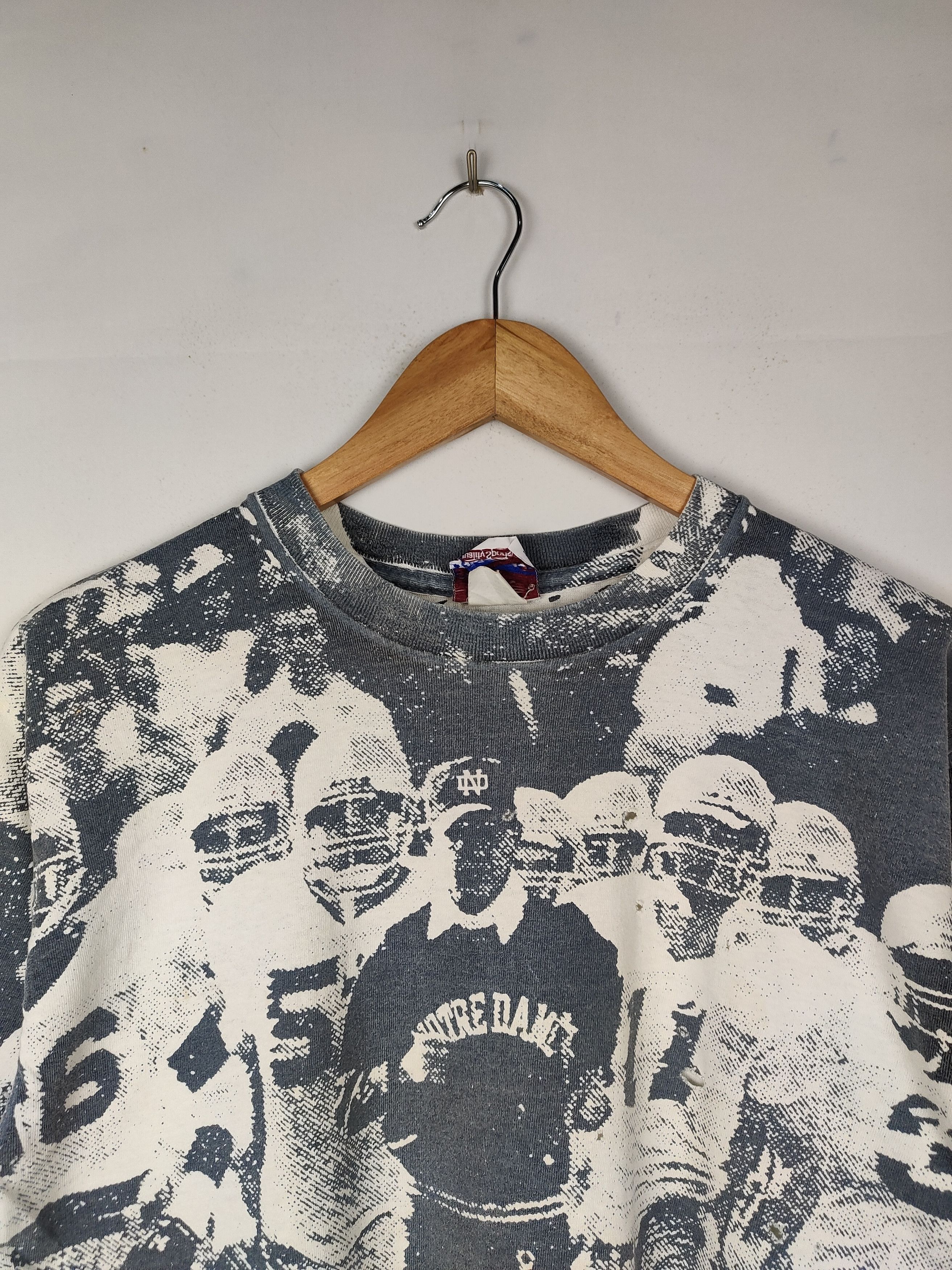 NFL × Vintage Vintage 90s NFL Norte Dame AOP Shirt Size US M / EU 48-50 / 2 - 2 Thumbnail