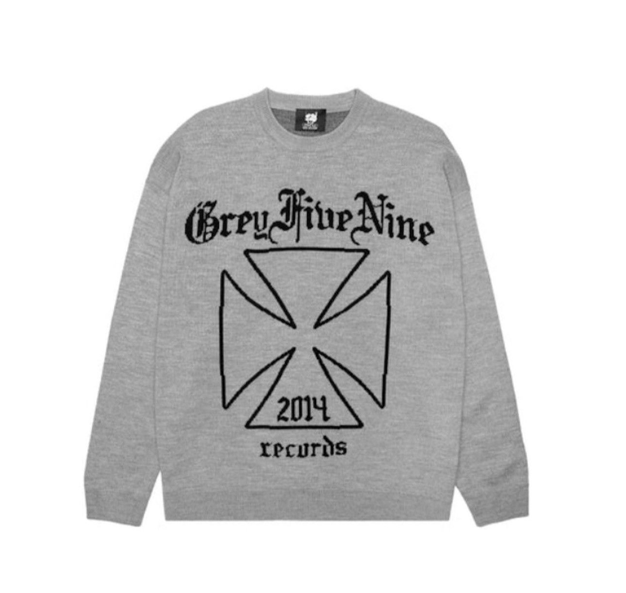 G59 Records G59 2014 RECORDS KNITTED SWEATER (GREY) Size US XL / EU 56 / 4 - 3 Thumbnail