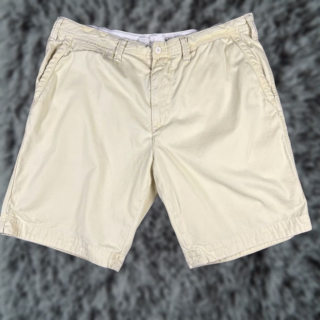 Polo Ralph Lauren Polo Ralph Lauren Shorts Mens 38 Yellow Cotton Drawstring Zipper Classic Fit Casual Vintage No Size US M / EU 48-50 / 2 - 1 Thumbnail