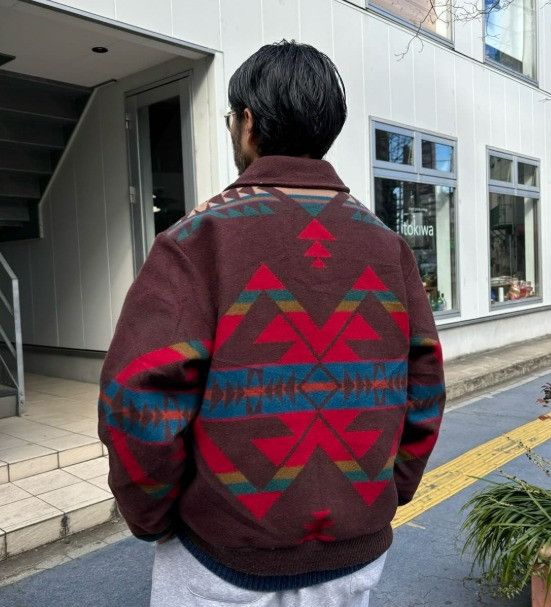 80s Pendleton High Grade Western Wear Aztec Wool Jacket