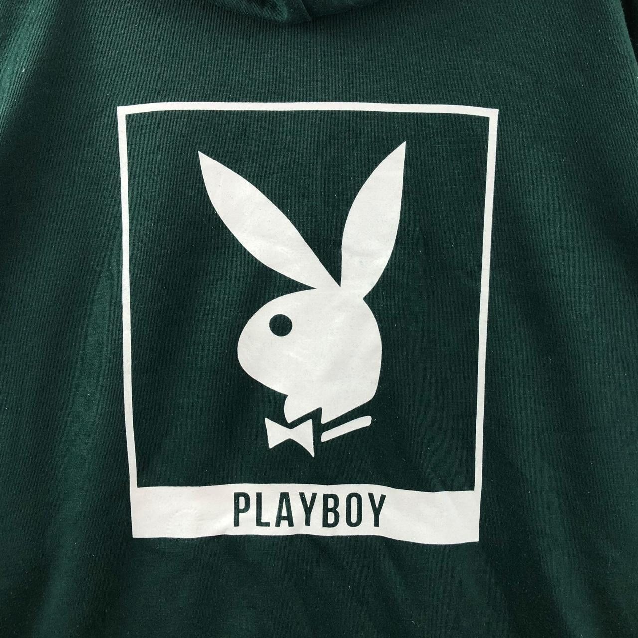 Playboy PLAYBOY BUNNY Cut Sew Baggy Green Hoodie Sweatshirt Pullover Size 3XL / US 20-22 - 8 Thumbnail