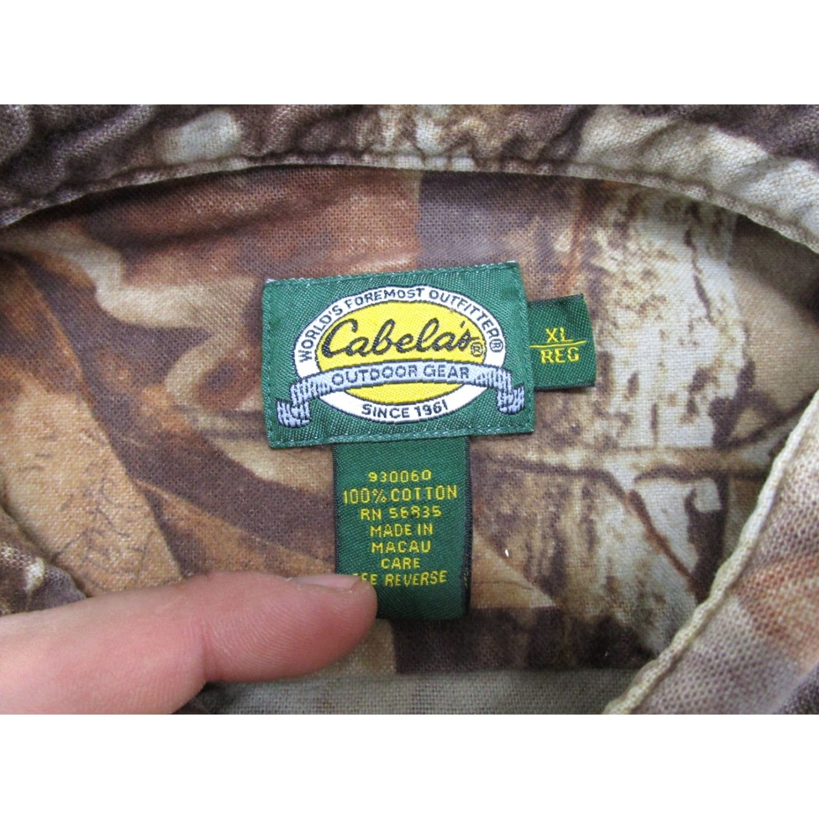 Vintage Cabela's Advantage Timber Camo Chamois Button-Up Shirt XL Men Camouflage 90s Hunting USA Tim#ber Oversized Vintage Style Size US XL / EU 56 / 4 - 2 Thumbnail