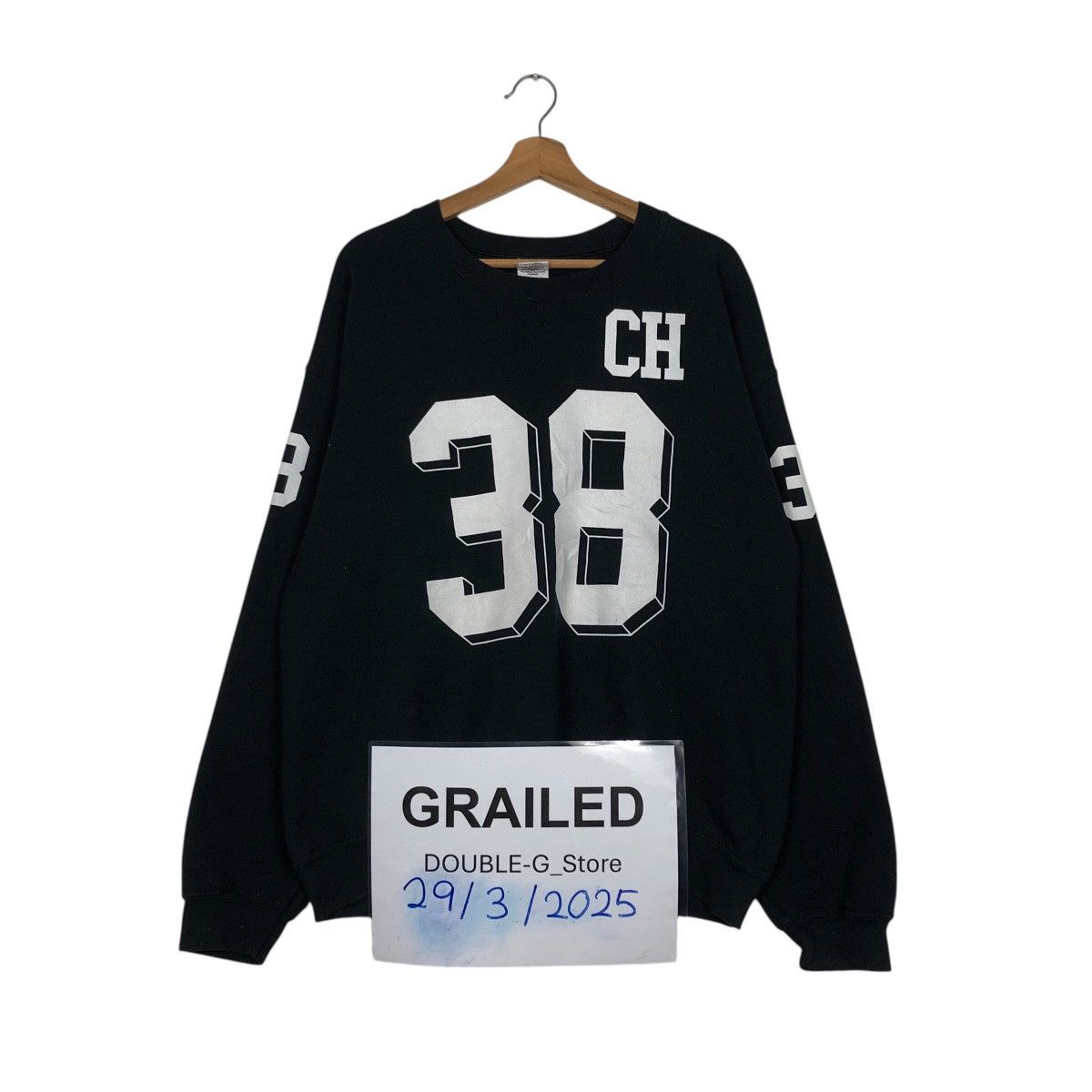 Japanese Brand × Vintage 📌Vintage Sweatshirt Streetwear Style Negatives 38 Big Logo Size US L / EU 52-54 / 3 - 1 Thumbnail