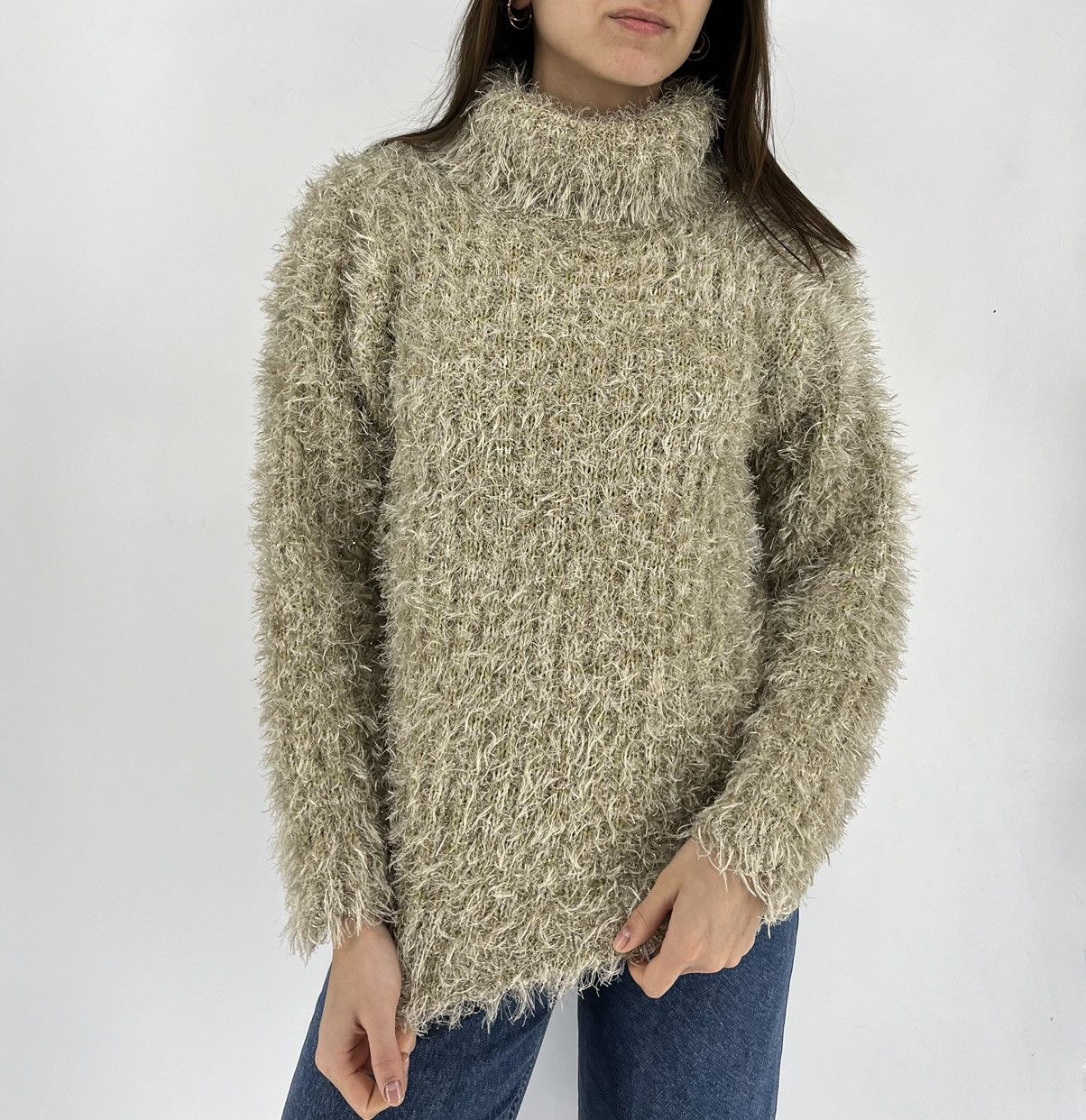 Japanese Brand Vintage Y2K Mohair Teddy Grass Sweater Cutie Style Size S / US 4 / IT 40 - 3 Thumbnail