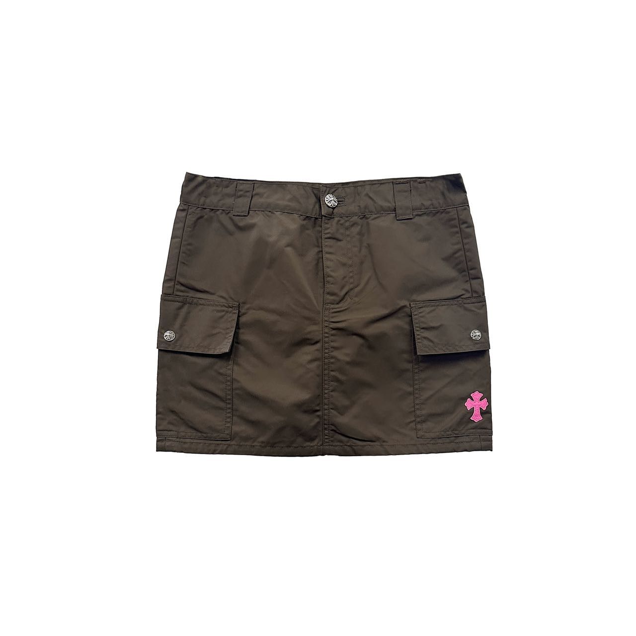 Chrome Hearts Chrome Hearts Pink Cross Nylon Brown Utility Skirt Size 42" / US 20 - 1 Thumbnail