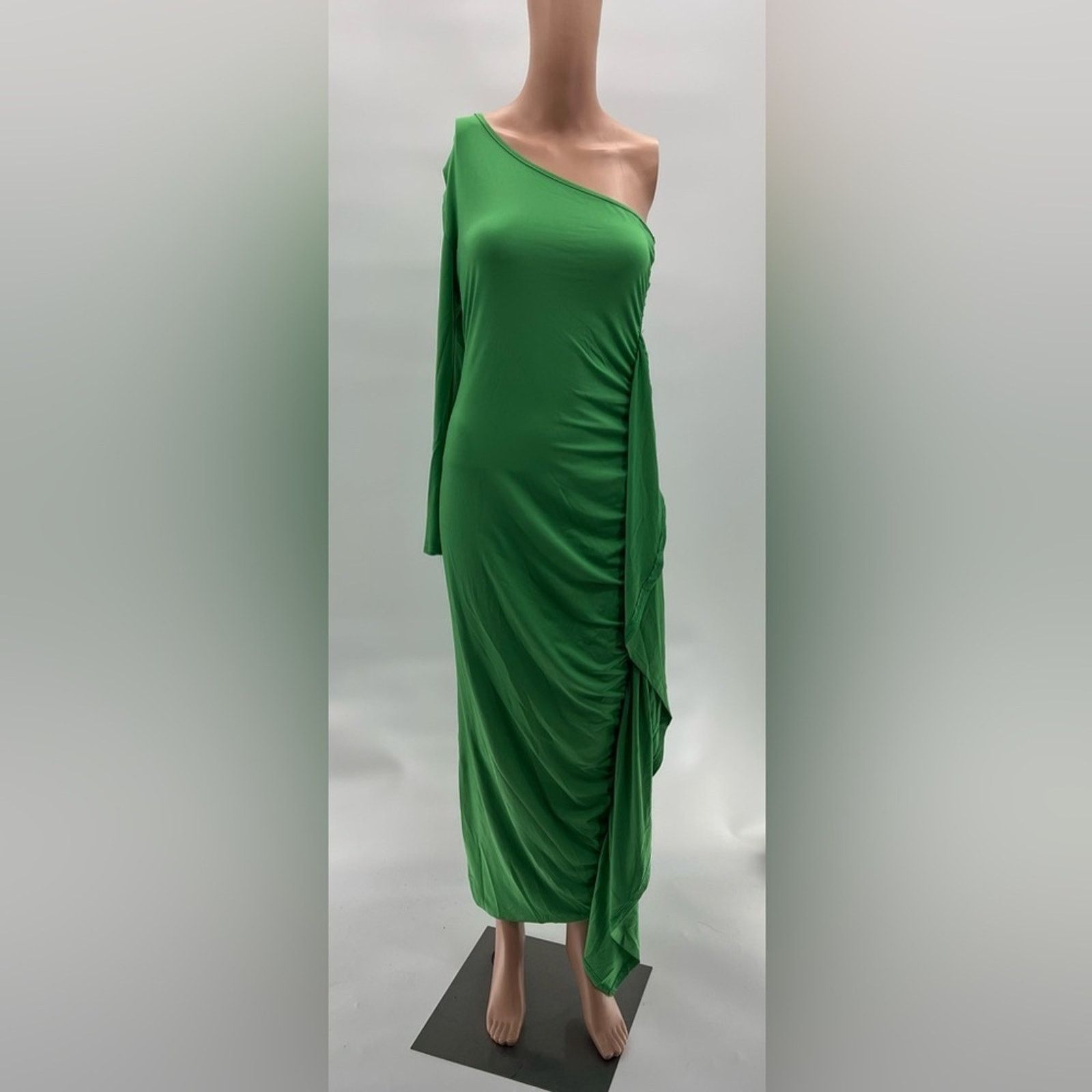 & Other Stories One Shoulder Ruches Asymmetrical Maxi Dress | Size S | NWOT Size S / US 4 / IT 40 - 2 Thumbnail
