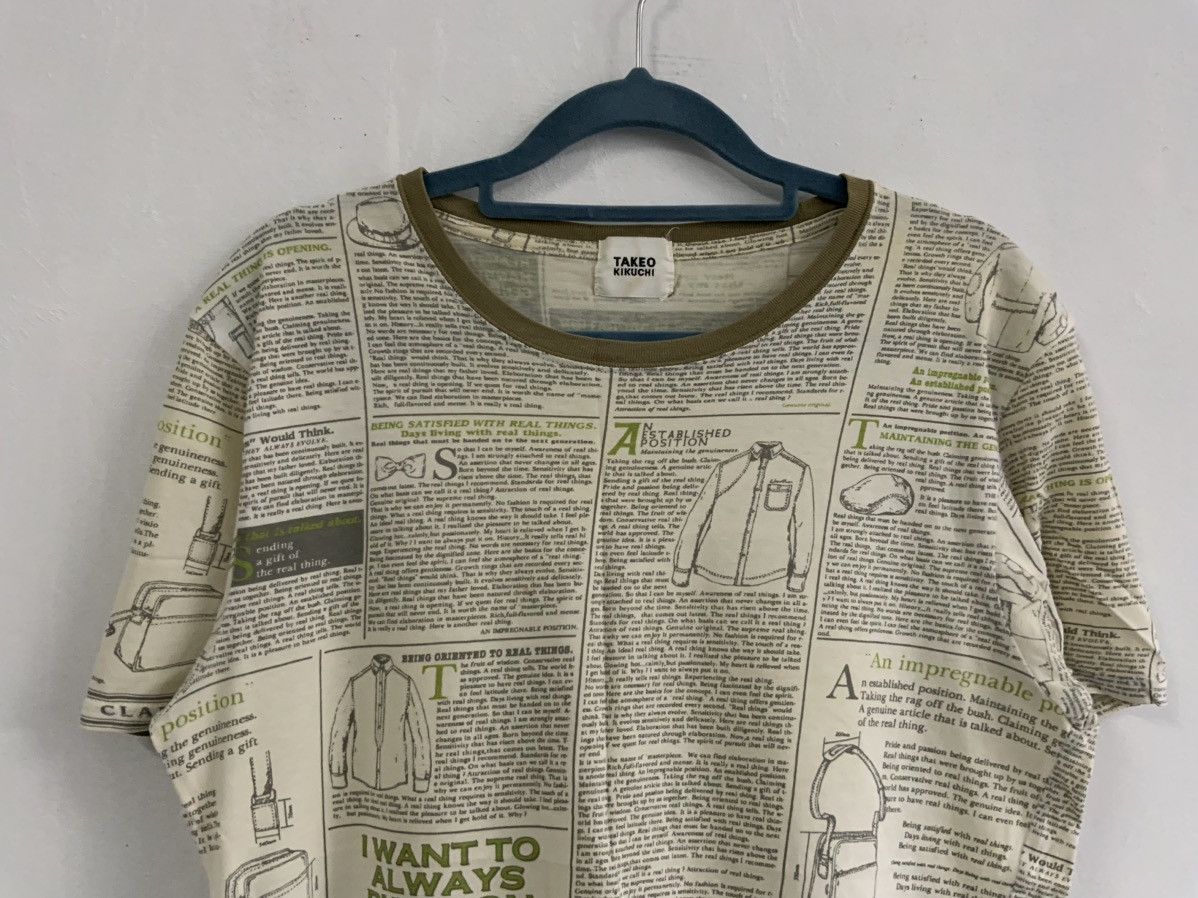 Japanese Brand Vintage Takeo Kikuchi Japan Made Tee Size US S / EU 44-46 / 1 - 3 Thumbnail