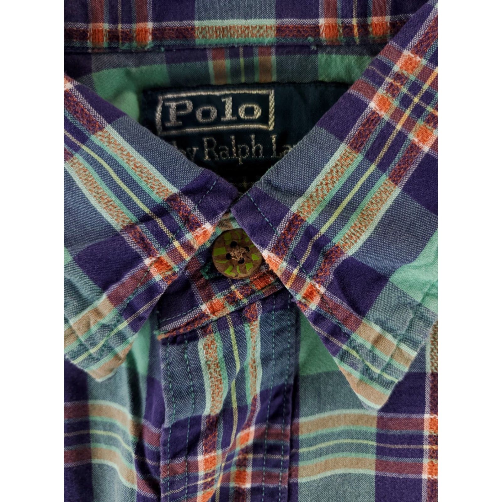 Polo Ralph Lauren Polo Ralph Lauren Button Up Shirt Embroidered Stripes Plaid Pockets Mens L Multicolor Shirt Men L Size US L / EU 52-54 / 3 - 3 Thumbnail