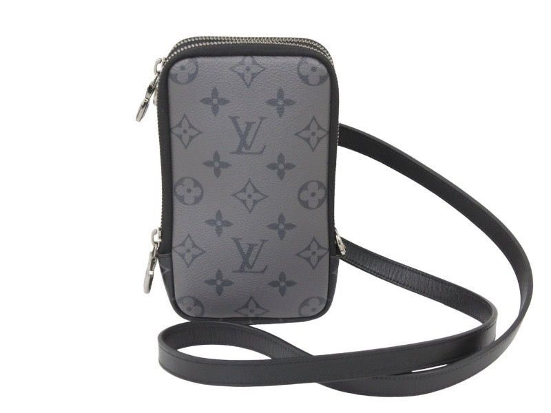 Louis Vuitton 2Way Bag Double Phone Pouch in Monogram Eclipse Canvas, Men's
