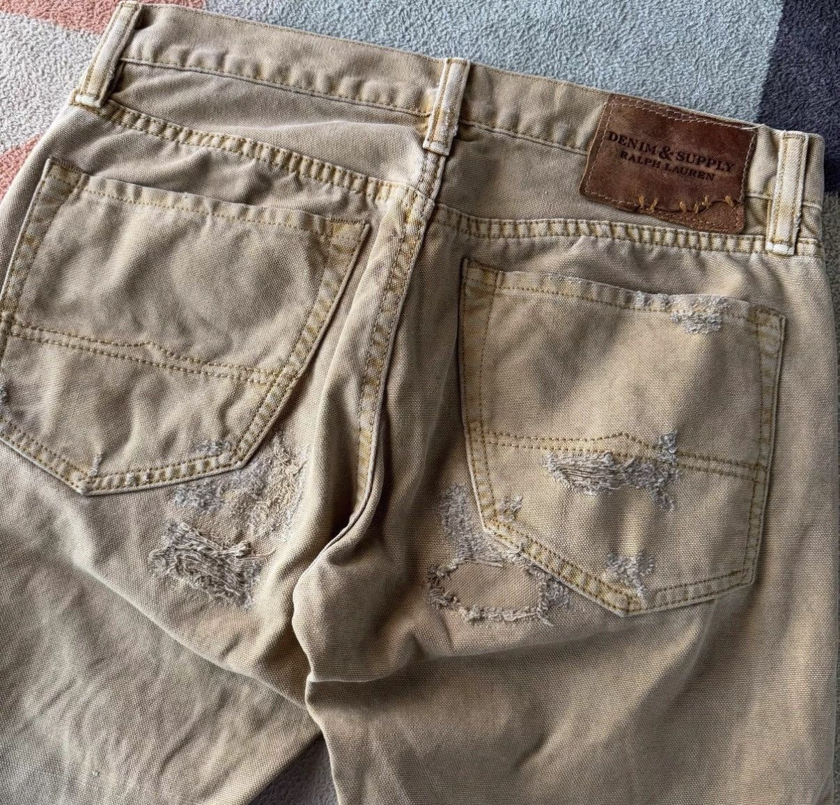 Denim & Supply Ralph Lauren Ralph Lauren Denim Supply Distressed Canvas Cargo Pants K22 Size US 29 - 7 Thumbnail