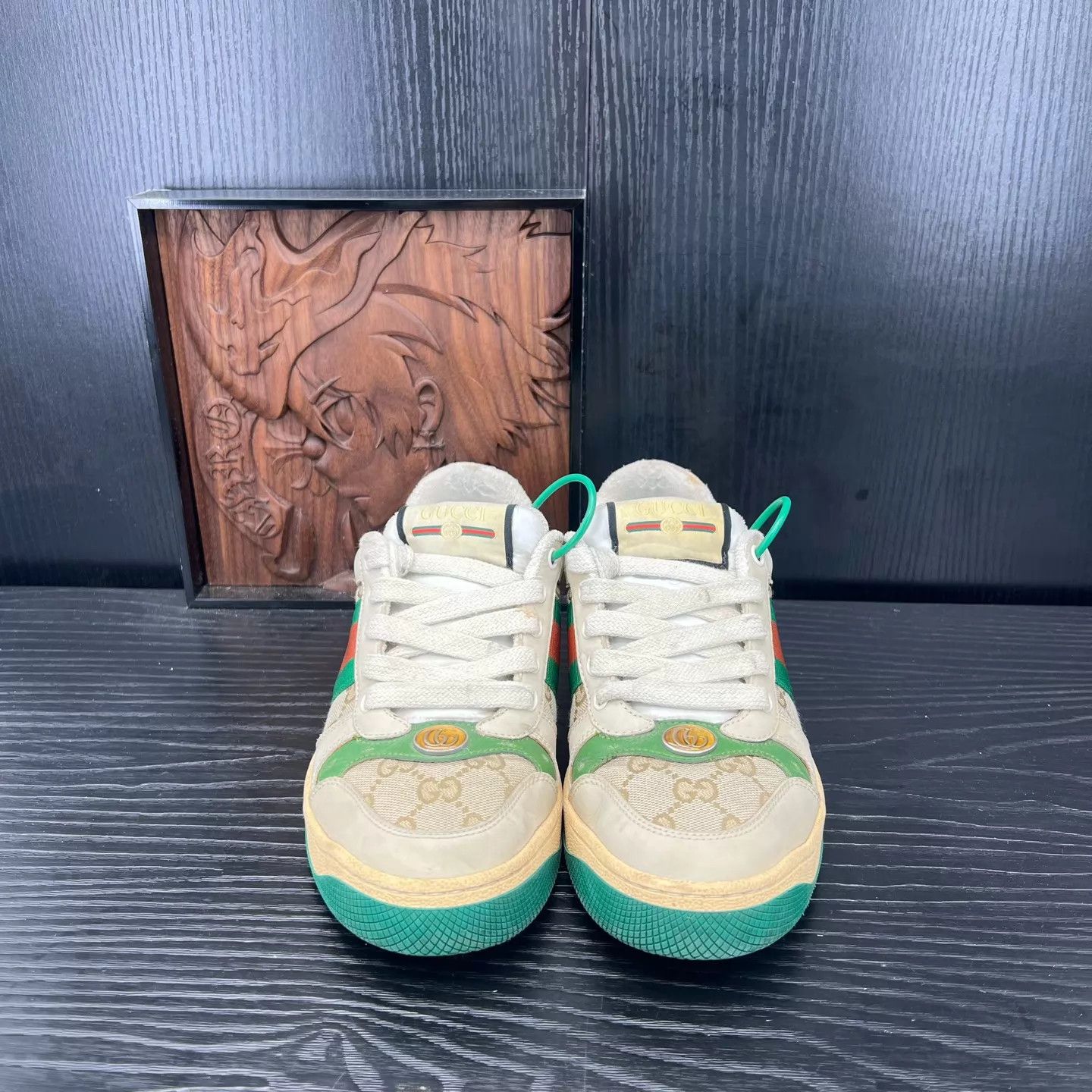Gucci Gucci Distressed Sneaker Gray Green EU 37 Size US 6.5 / IT 36.5 - 8 Thumbnail