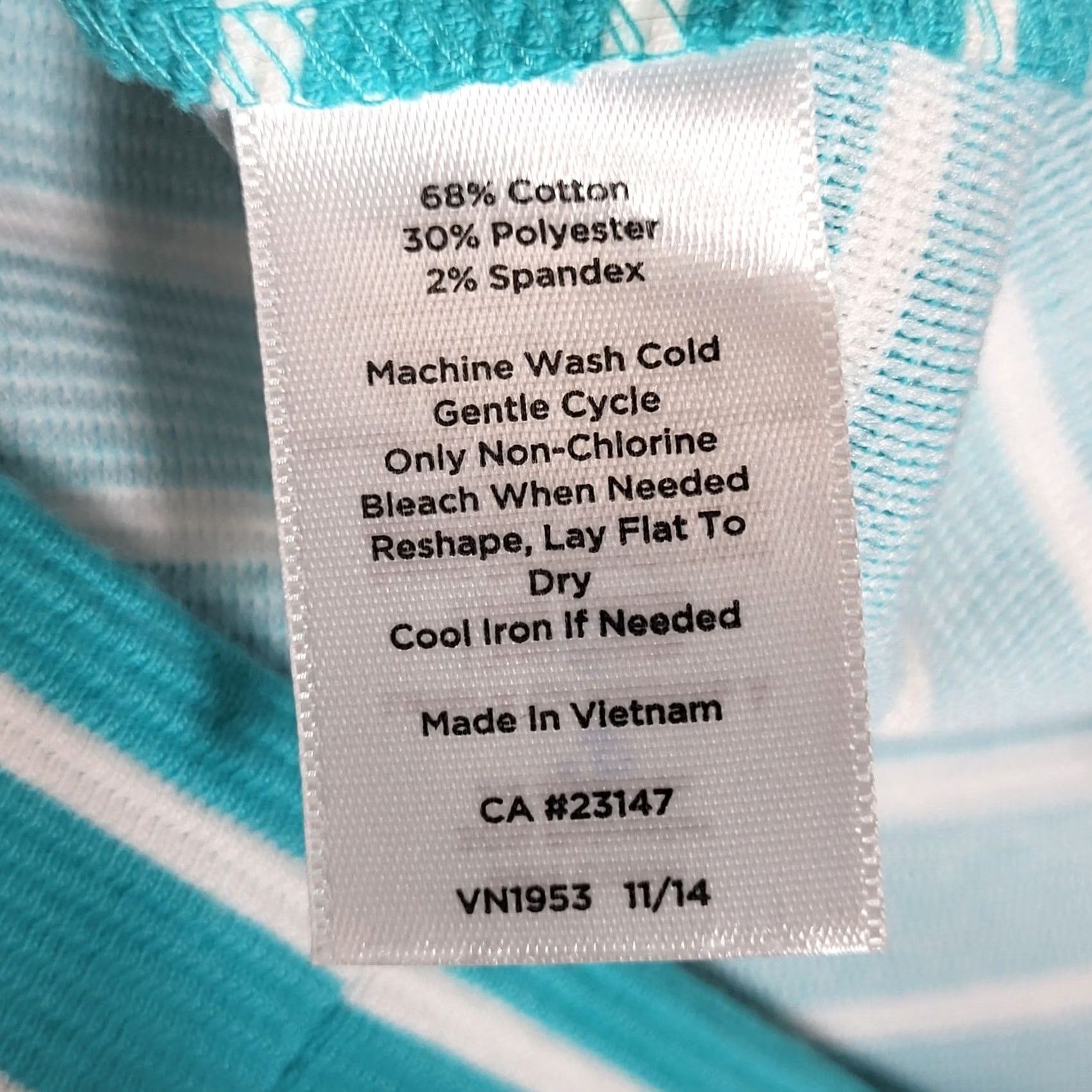 Talbots Talbots Skirt Womens Knee Length Teal White Striped Textured A-Line Size 10 Size 32" / US 10 / IT 46 - 5 Thumbnail