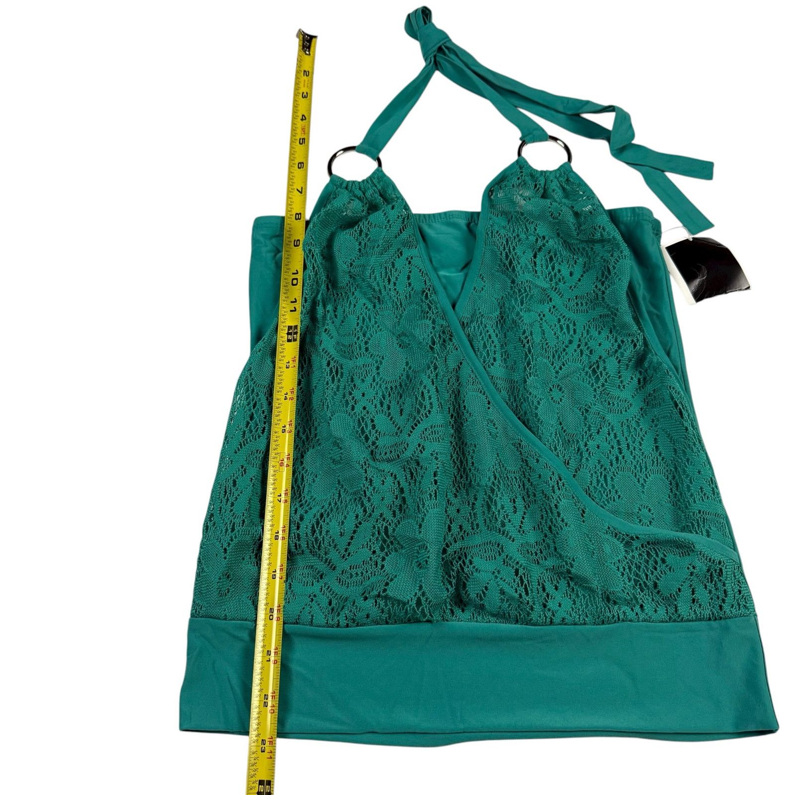 Vintage Vintage y2k Solar Women's Turquoise Halter Tube Top Blouse Size S / US 4 / IT 40 - 6 Thumbnail