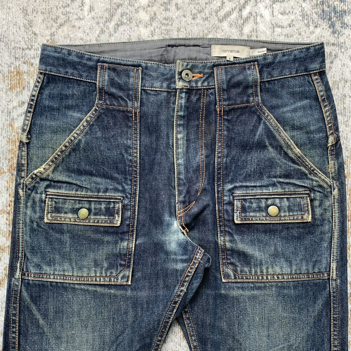 Japanese Brand × Nonnative Rare Japanese Brand Nonnative Bush Fatigue Denim Jeans Size US 32 / EU 48 - 2 Thumbnail