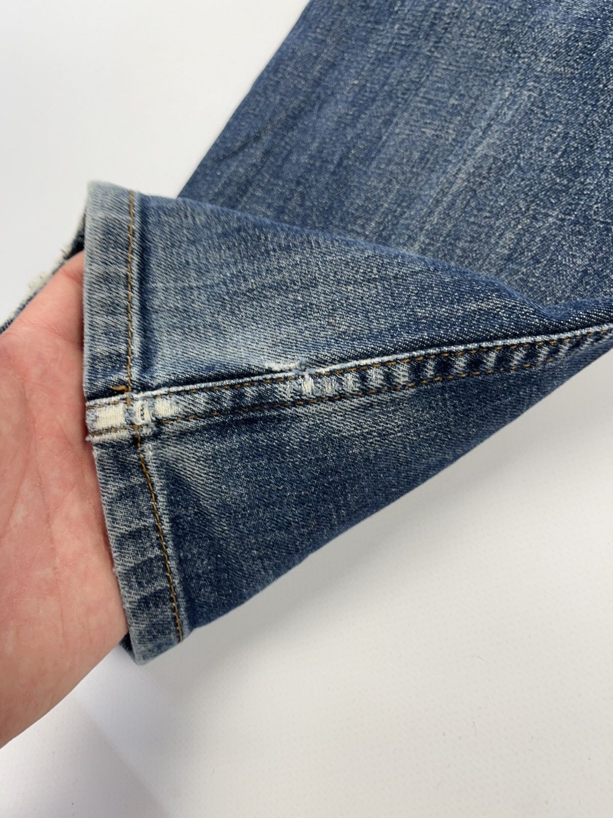 DC × Japanese Brand 00s Vintage DC Big Logo Denim Faded Distressed Jeans Y2K Size US 32 / EU 48 - 12 Thumbnail