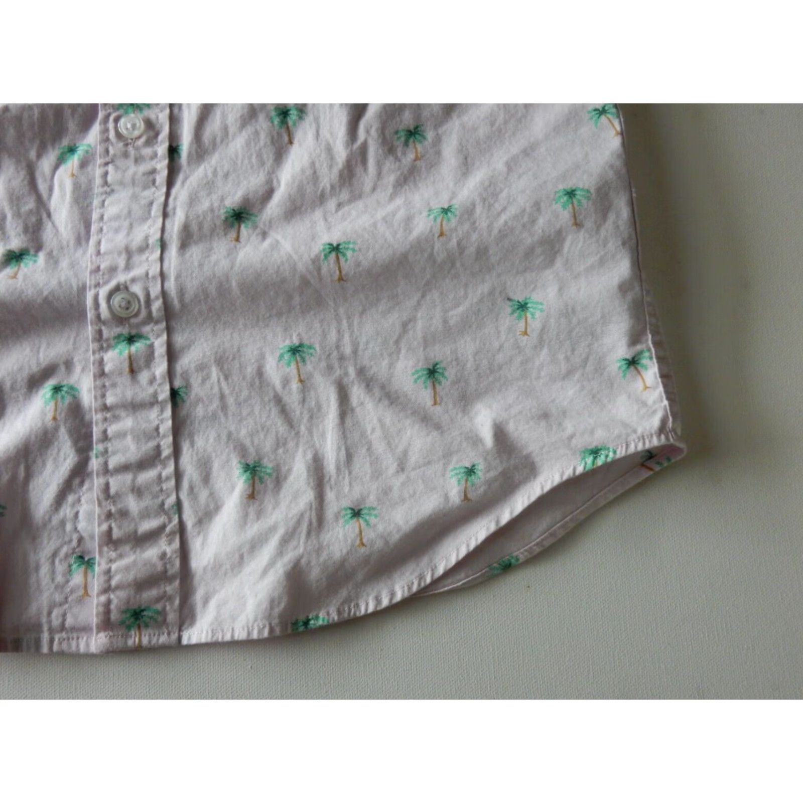 J.Crew VINTAGE J.CREW Men's Short Sleeve Button-Up Shirt Size S Pink Floral Palm Trees 90s Slim Fit Size US S / EU 44-46 / 1 - 2 Thumbnail