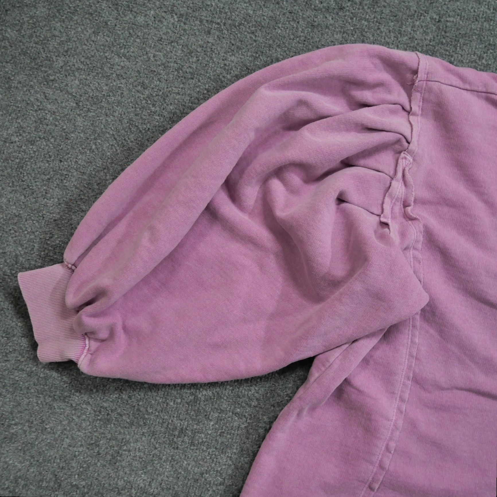 Free People We The Free Sweatshirt Womens Large Purple Raw Hem Balloon Sleeve Free People Size L / US 10 / IT 46 - 3 Thumbnail
