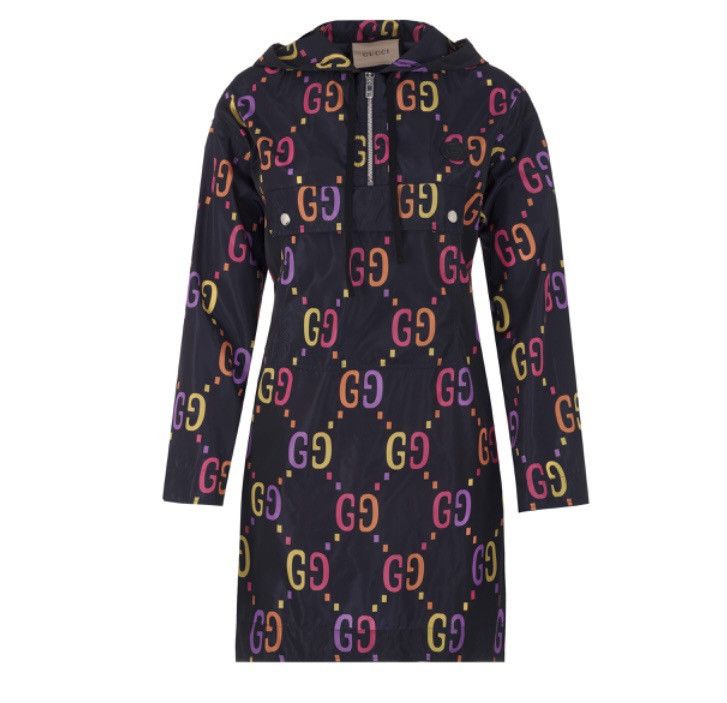 image of Gucci Jumbo GG Squared Printed Anorak Jacket Size 36, Women's