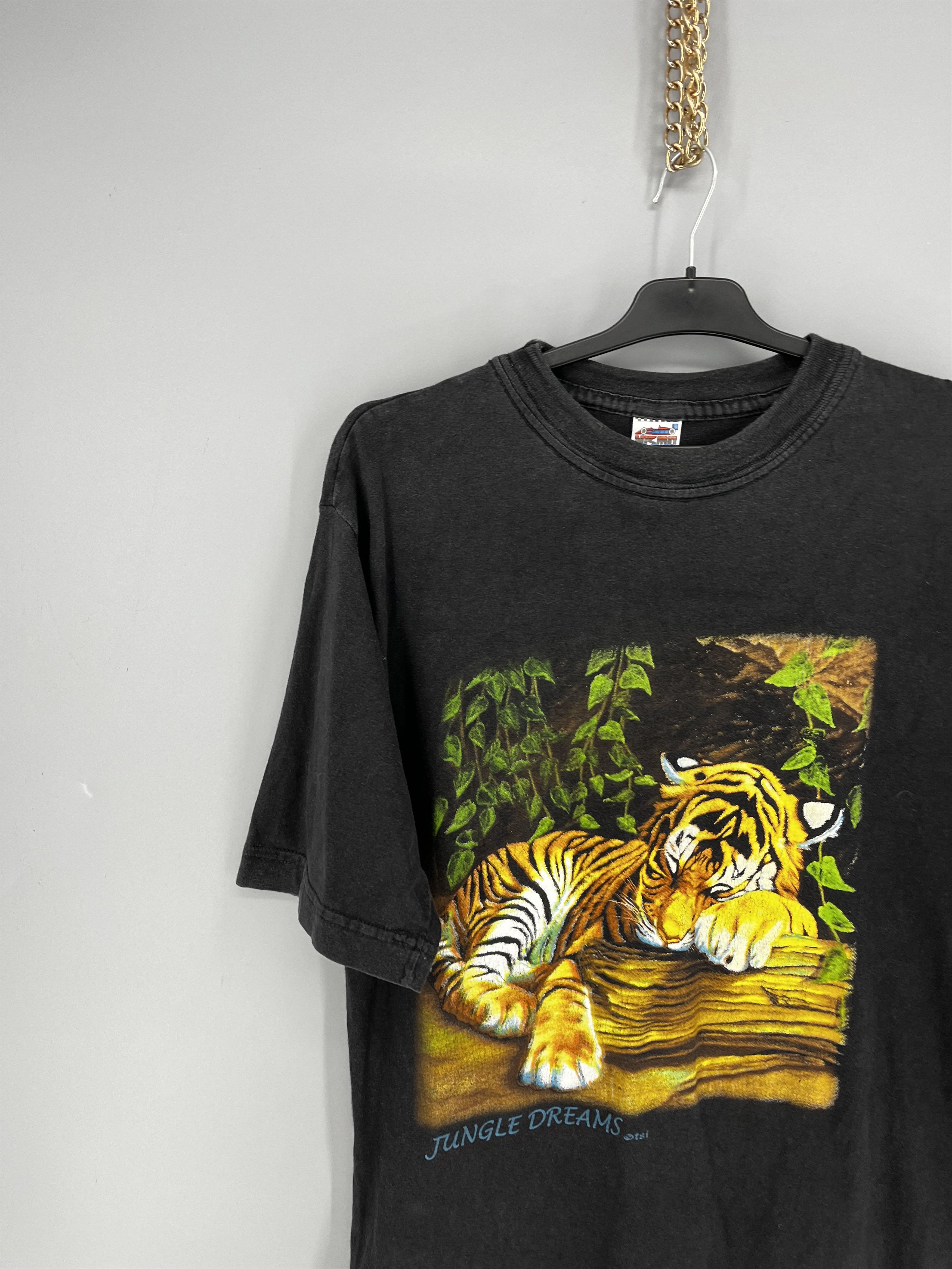 Other Vintage 90s Tiger Face Boxy Fit Tee JUNGLE DREAMS Dtsi Size US XL / EU 56 / 4 - 5 Thumbnail