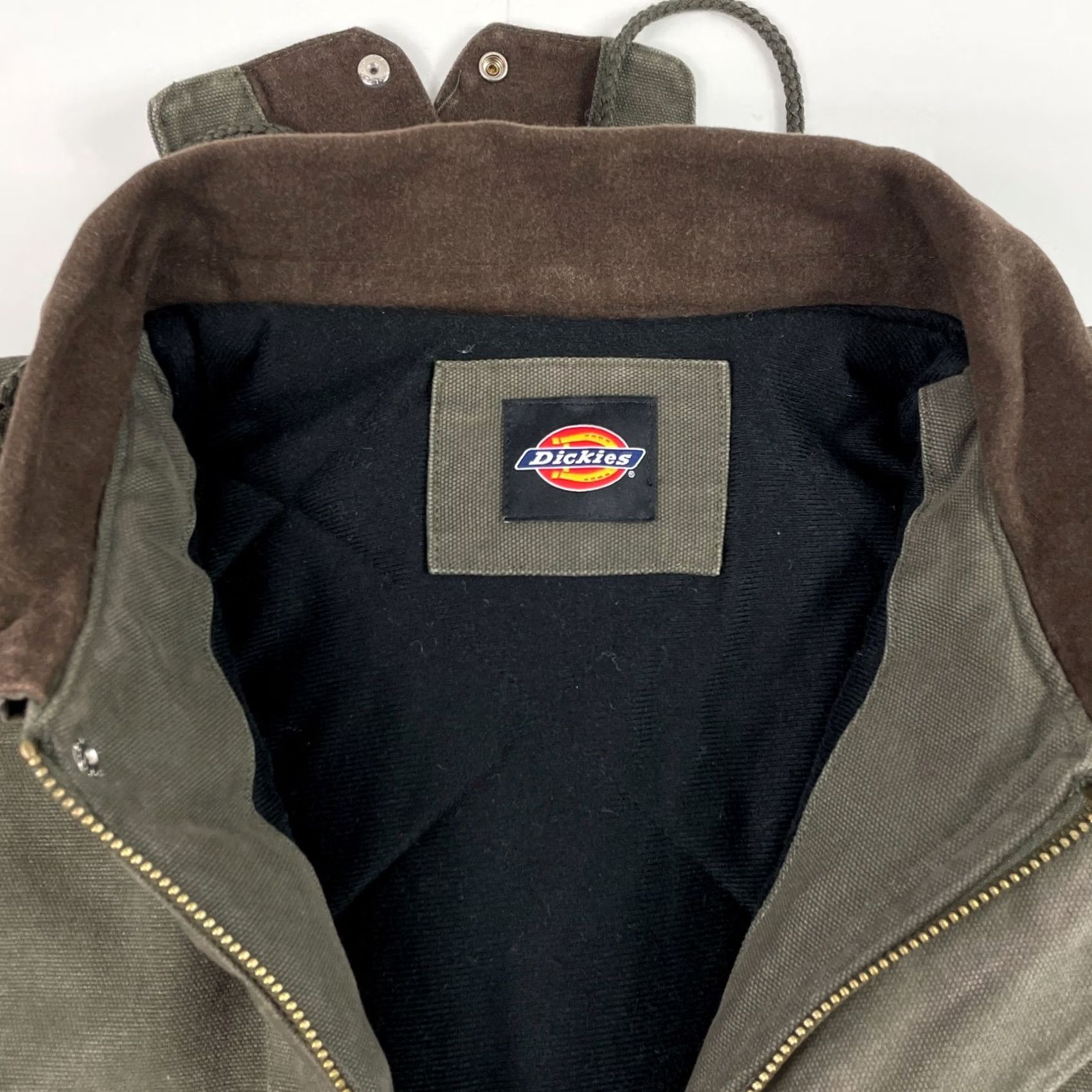 Dickies Dickies Jacket Mens XL Green Canvas Hooded Workwear Chore Heavyweight Bomber Jacket Size US XL / EU 56 / 4 - 7 Thumbnail