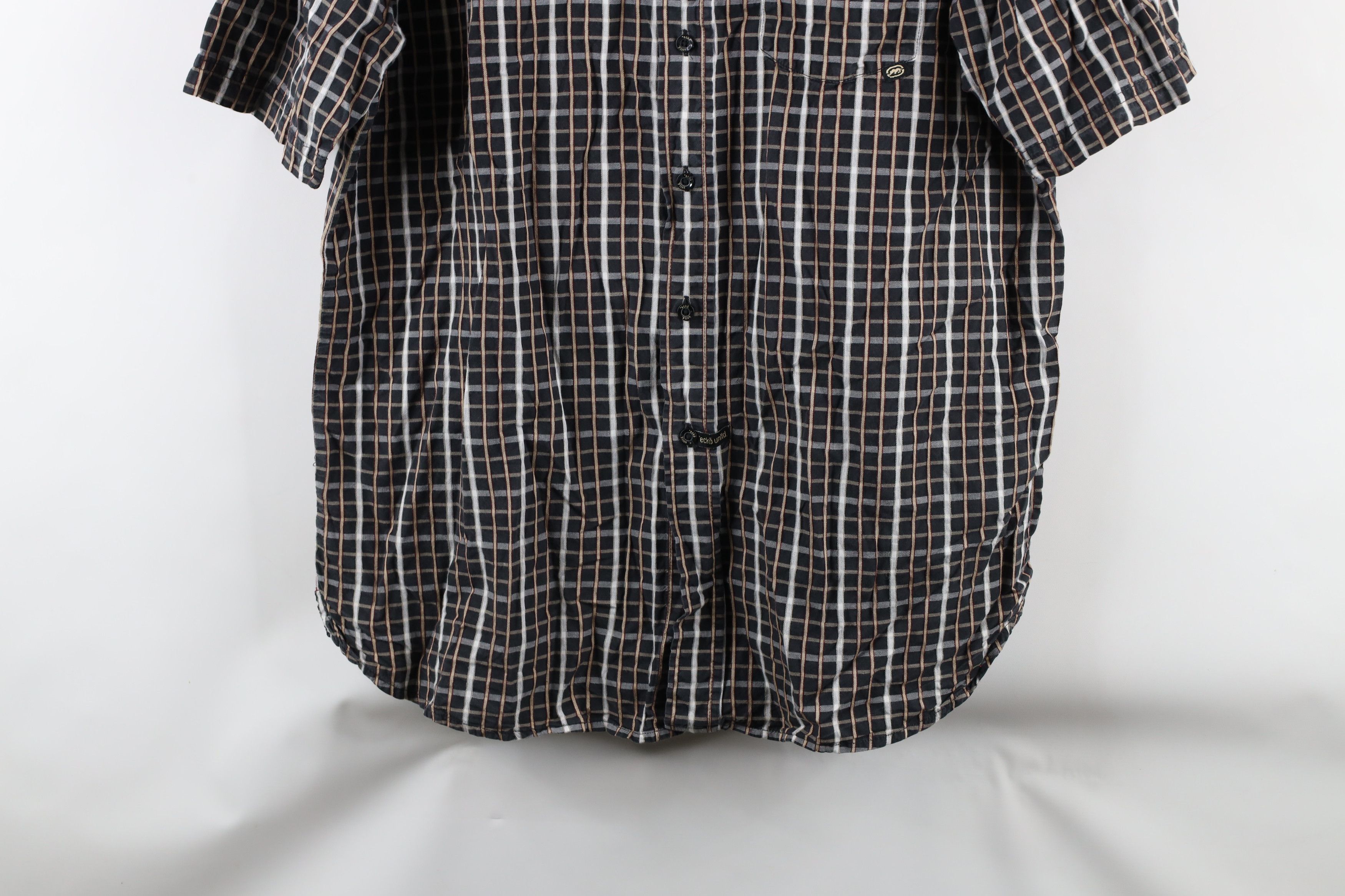 Ecko Unltd. × Vintage Vintage Ecko Fit Short Sleeve Collared Button Shirt Plaid Size US XL / EU 56 / 4 - 3 Thumbnail