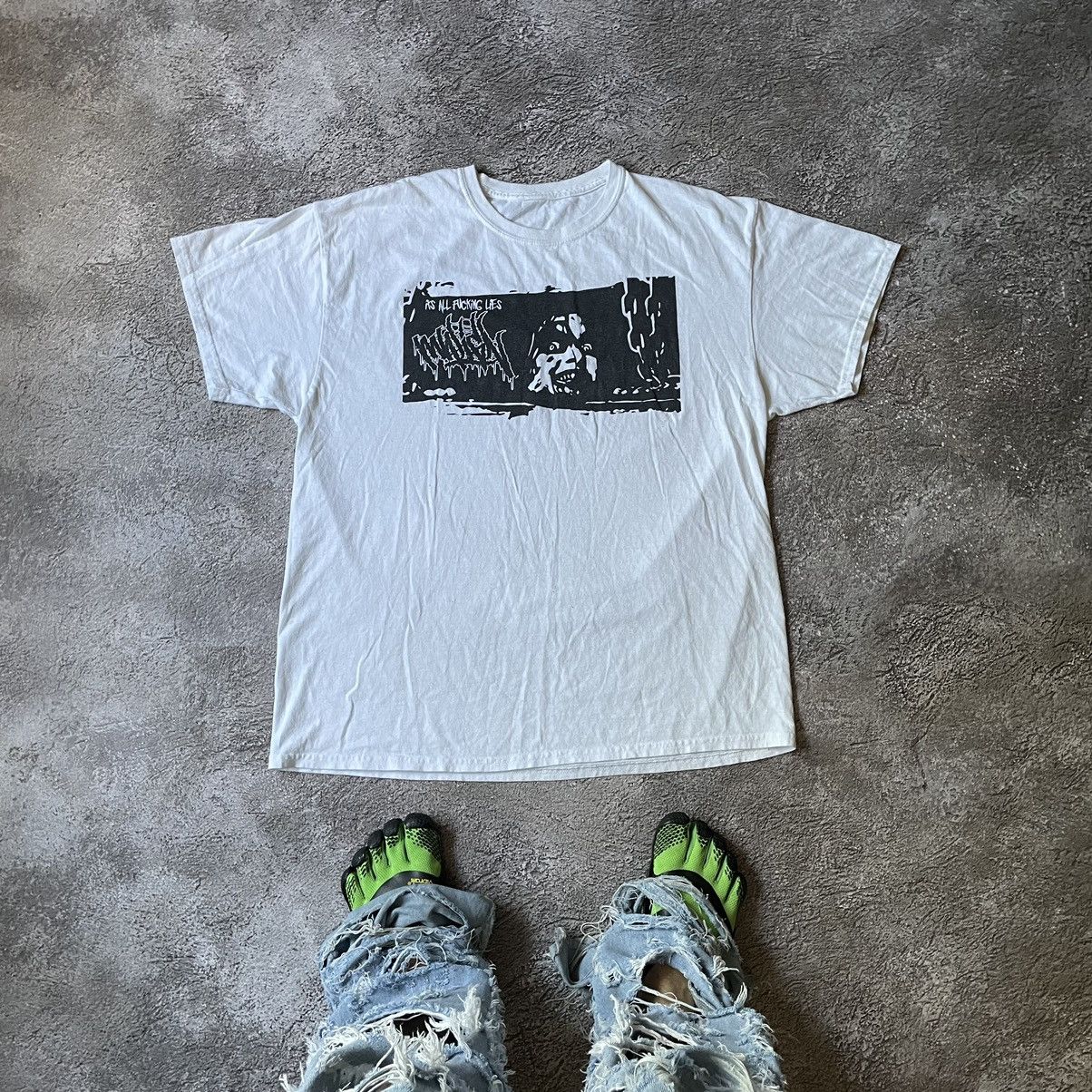 Vintage Vintage Y2K Goth Graphic Tee Sun Faded Black Abstract Boxy L Size US L / EU 52-54 / 3 - 1 Thumbnail