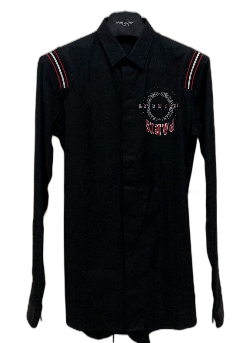 Dior Dior Homme 18ss black slogan shirt Size US S / EU 44-46 / 1 - 1 Thumbnail