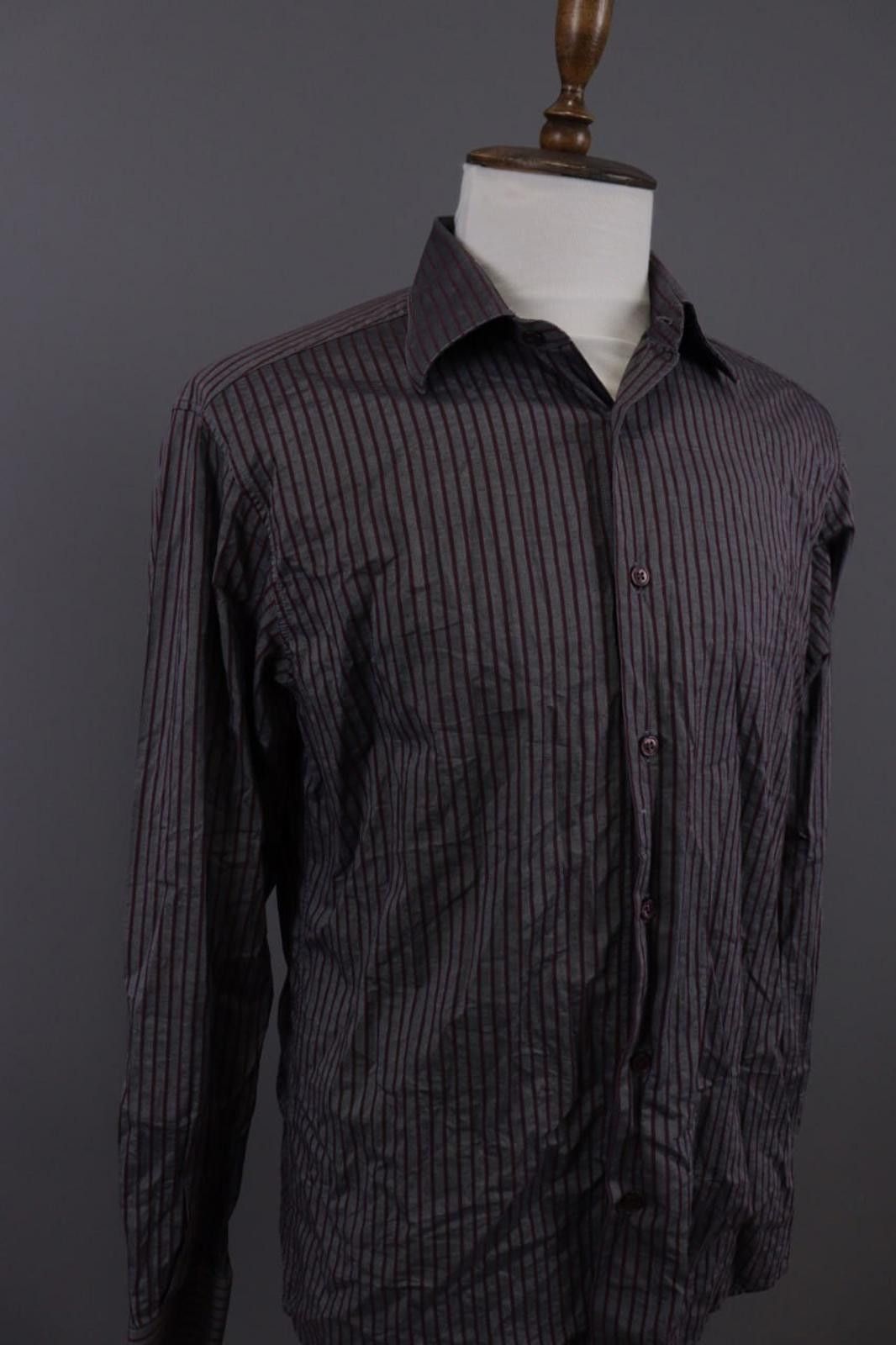 Ermenegildo Zegna Zegna City Gray Striped Button Down Shirt Size 43 / 17 Size US M / EU 48-50 / 2 - 6 Thumbnail