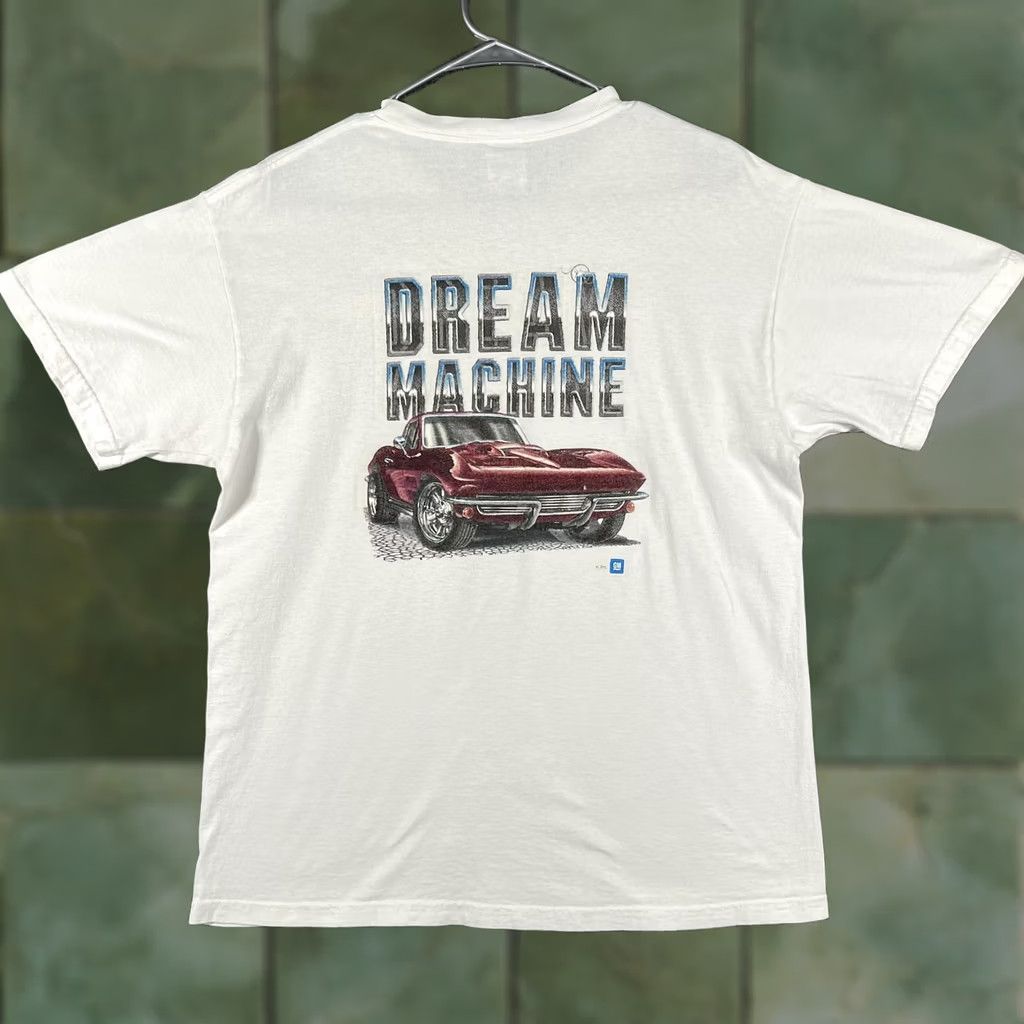 Fruit Of The Loom VINTAGE Fruit Of The Loom Shirt Mens Large White Corvette Dream Machine Graphic Tee Size US L / EU 52-54 / 3 - 1 Thumbnail
