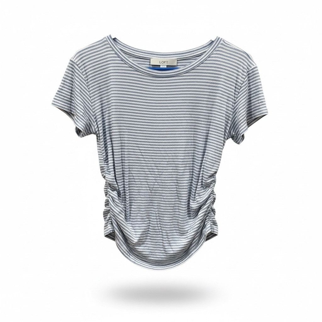 Loft LOFT Blue White Striped Short Sleeve Tee Women’s XS 0–2 Size XS / US 0-2 / IT 36-38 - 1 Thumbnail