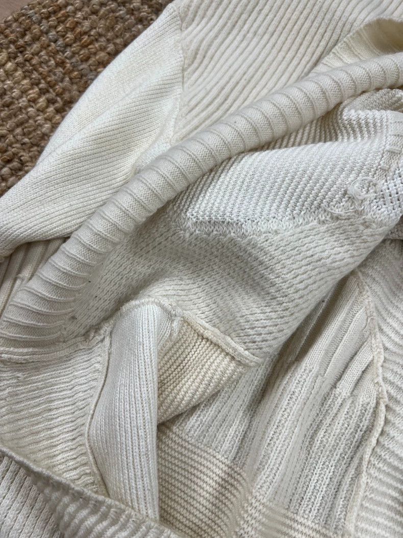 Helmut Lang HELMUT LANG Cashmere double layer eroded knit sweater Size L / US 10 / IT 46 - 9 Thumbnail