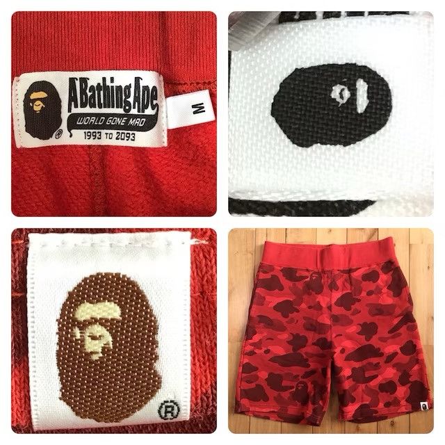 Bape BAPE Red camo sweat shorts a bathing ape ★size M Size US 32 / EU 48 - 6 Thumbnail
