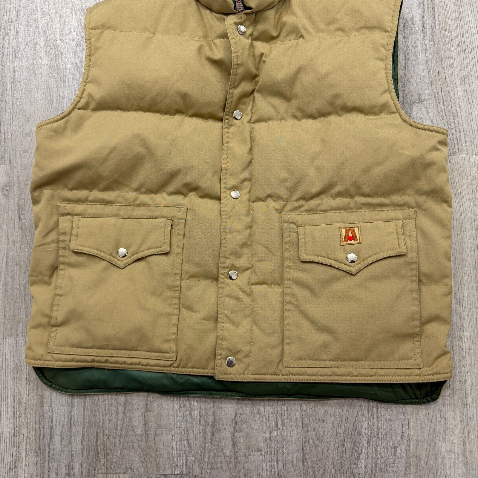 Vintage Vintage Academy Broadway Goose Down Vest Men's XL Tan 1980s Size US XL / EU 56 / 4 - 2 Thumbnail