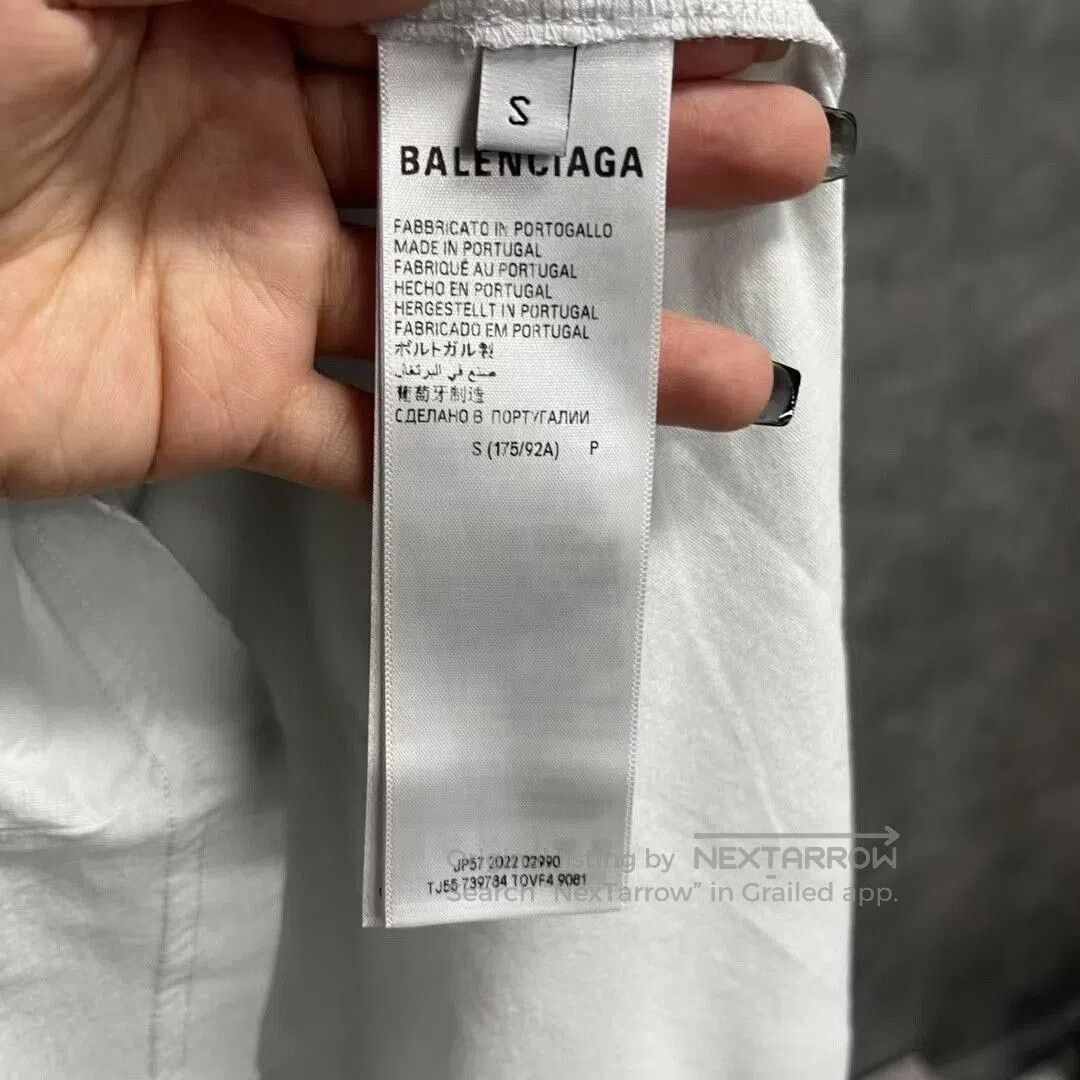 Balenciaga Balenciaga White Logo Print Casual T. Size US S / EU 44-46 / 1 - 4 Thumbnail