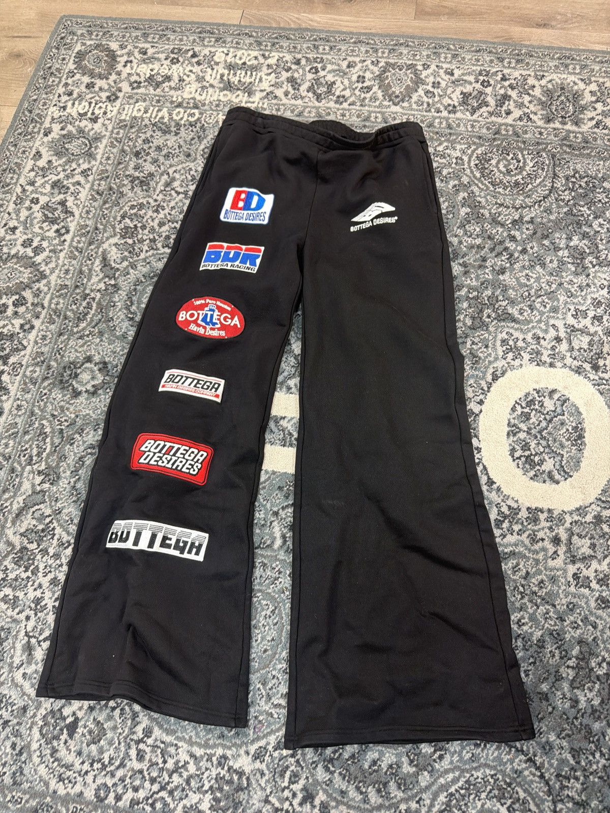 Bottega Desires Bottega Desires Patches Sweat Pant black xl Size US 36 / EU 52 - 1 Thumbnail