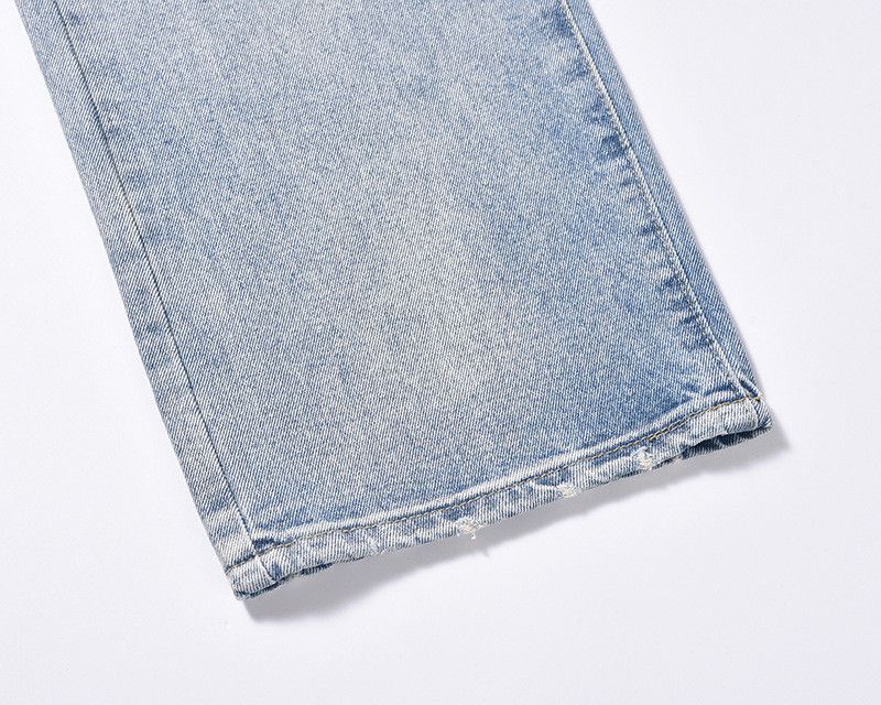 Jean American style straight light blue wide-leg jeans for men Size US 32 / EU 48 - 6 Thumbnail